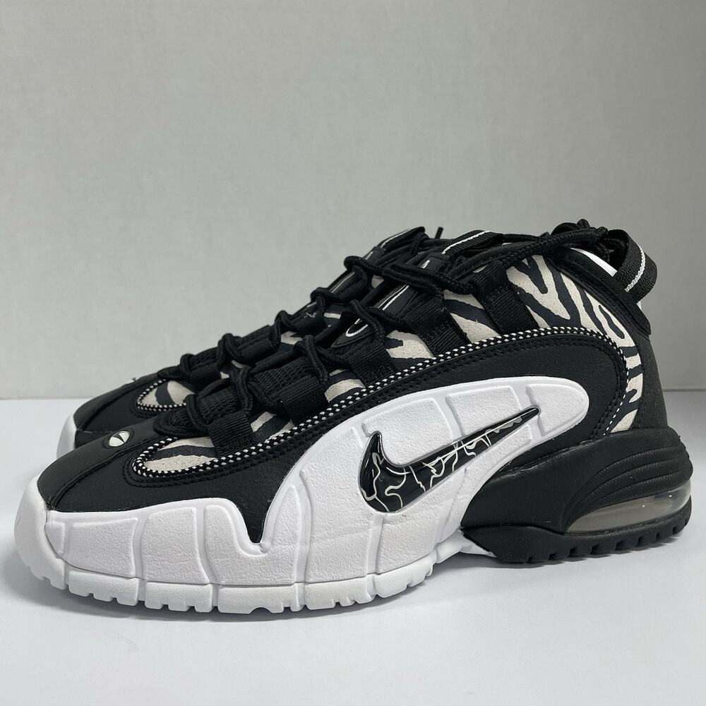 Nike Air Max Penny 1 Tiger Stripes FD0783 010 Size 8 Black White Penny Hardaway